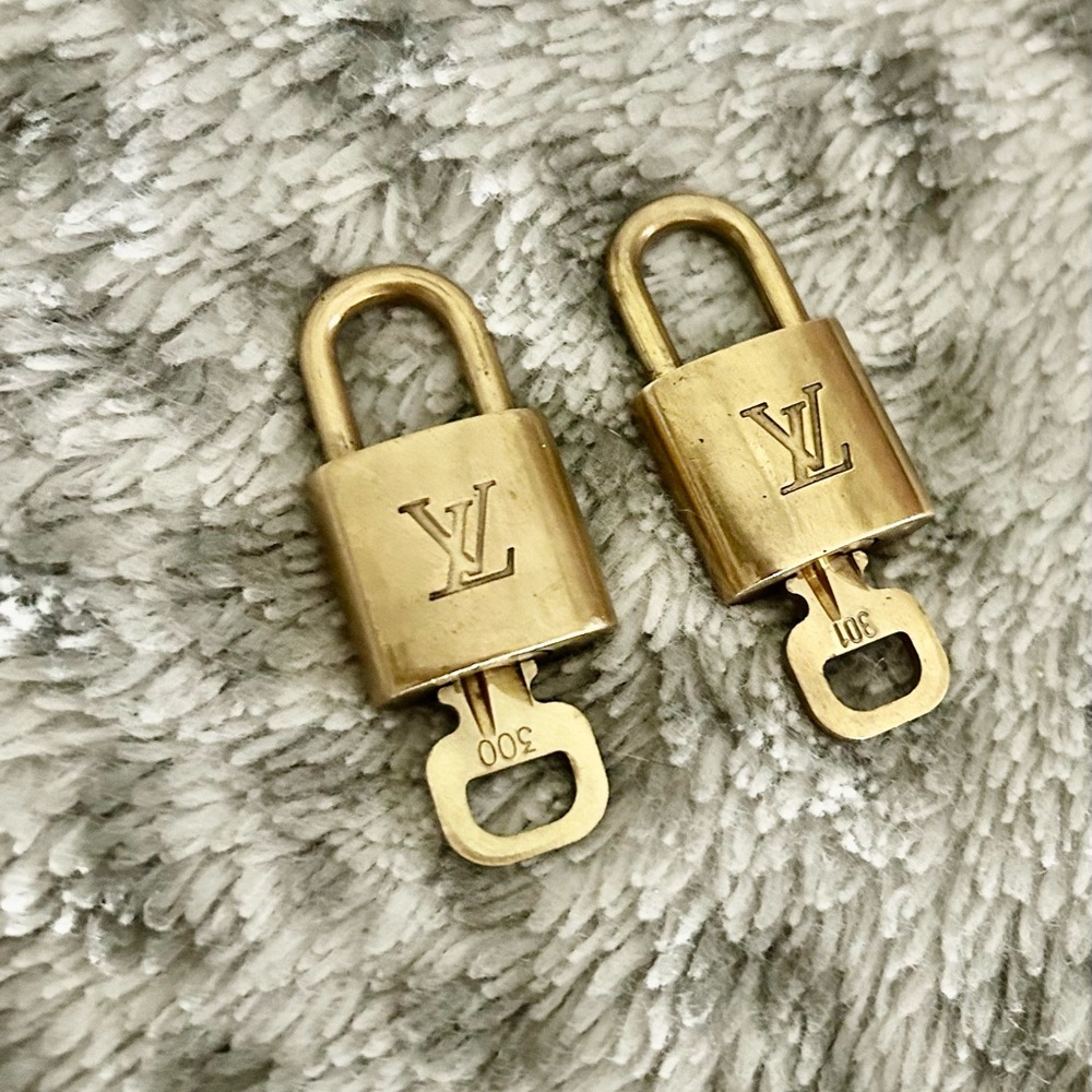 Louis Vuitton Brass Padlocks with Keys